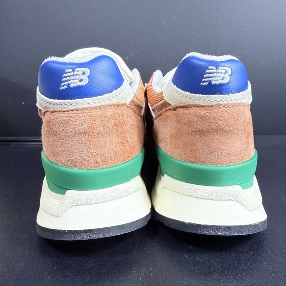 New Balance 998 Men's Size 7.5 Teddy Santis Made in USA Orange Royal Blue - Picture 6 of 14